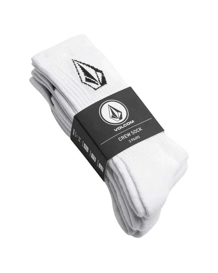 FULL STONE SOCKS (3 PACK) WHITE