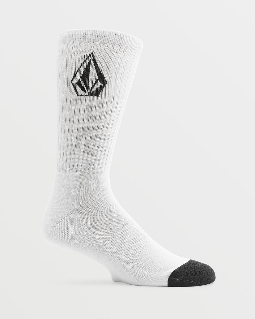 FULL STONE SOCKS (3 PACK) WHITE