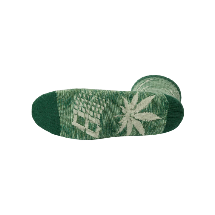 HUF X BRONZE PLANTLIFE MARLED SOCK GREEN