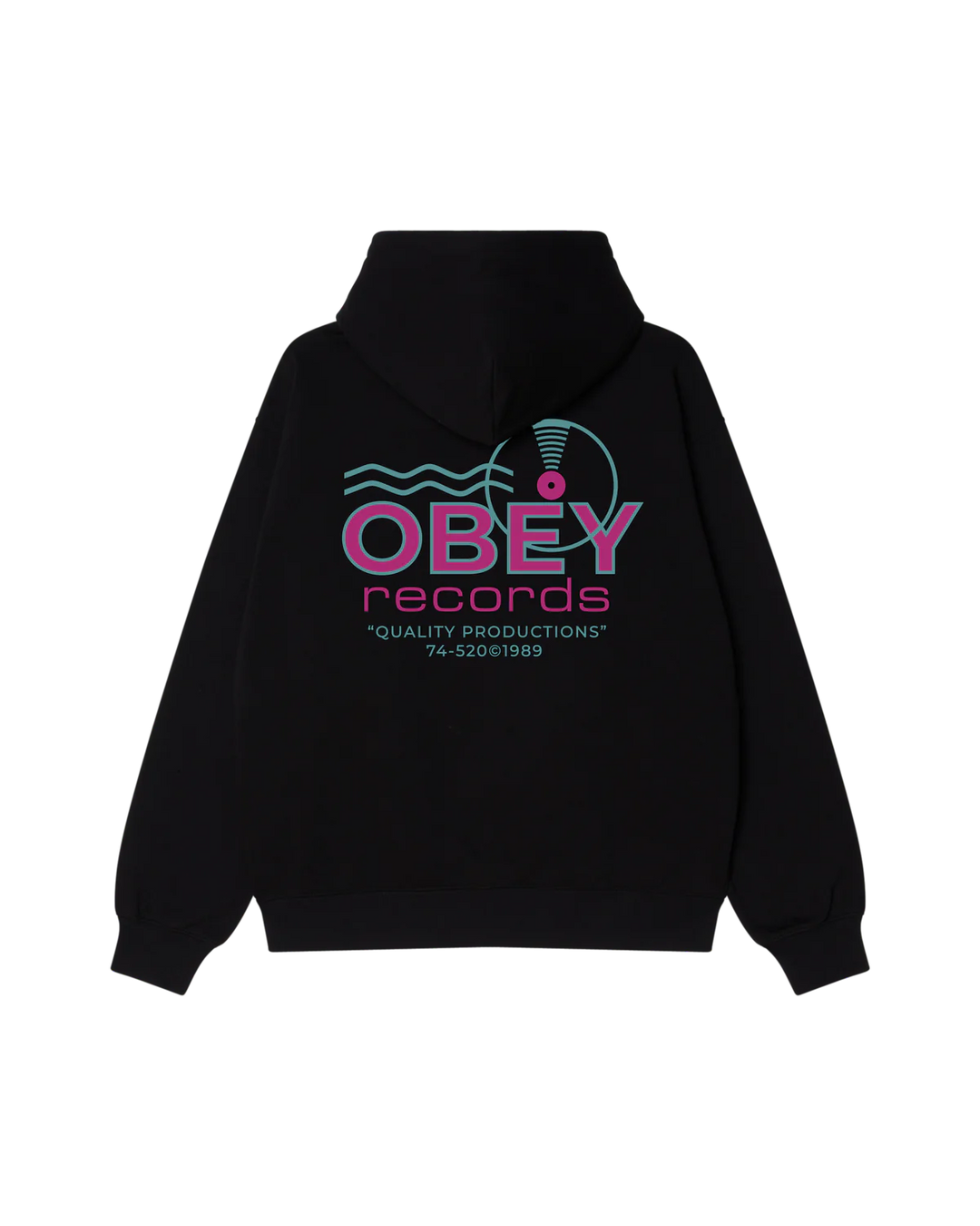 OBEY RECORDS SOUND WAVES HOODIE