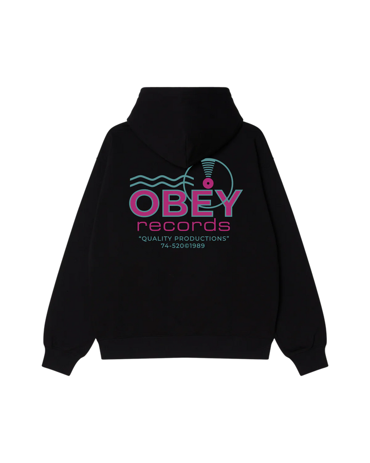 OBEY RECORDS SOUND WAVES HOODIE