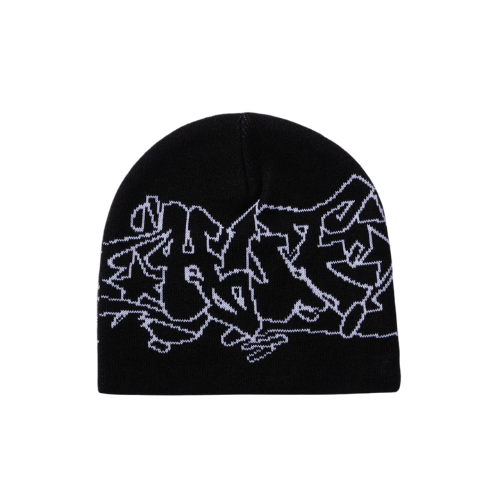 OUTLINES SKULL BEANIE BLACK