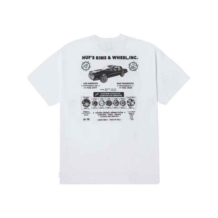 RIM AND WHEEL INC TEE WHITE