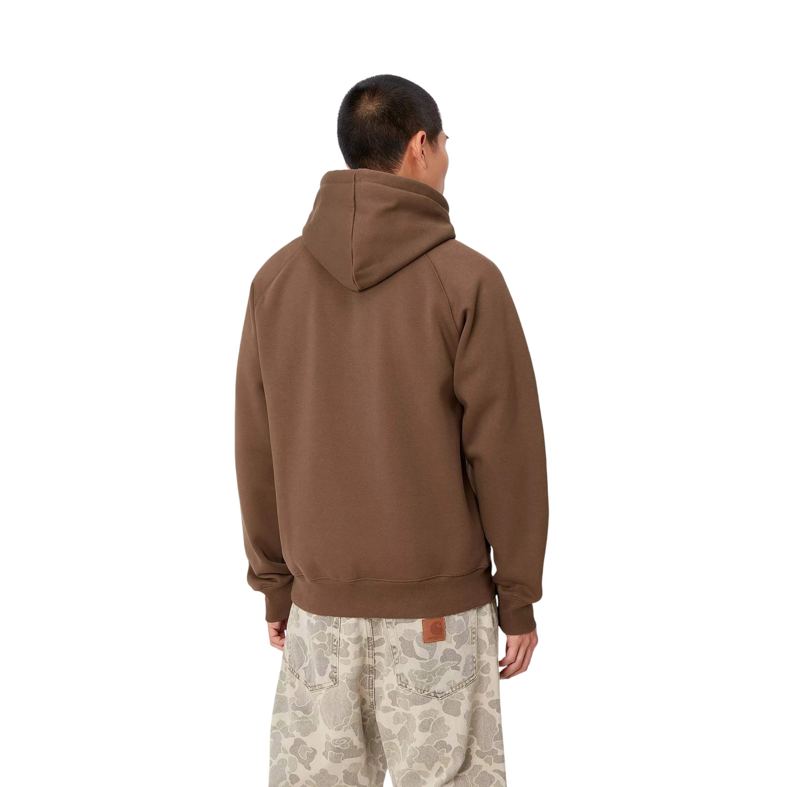 HOODED CHASE SWEAT CHOCOLATE GOLD