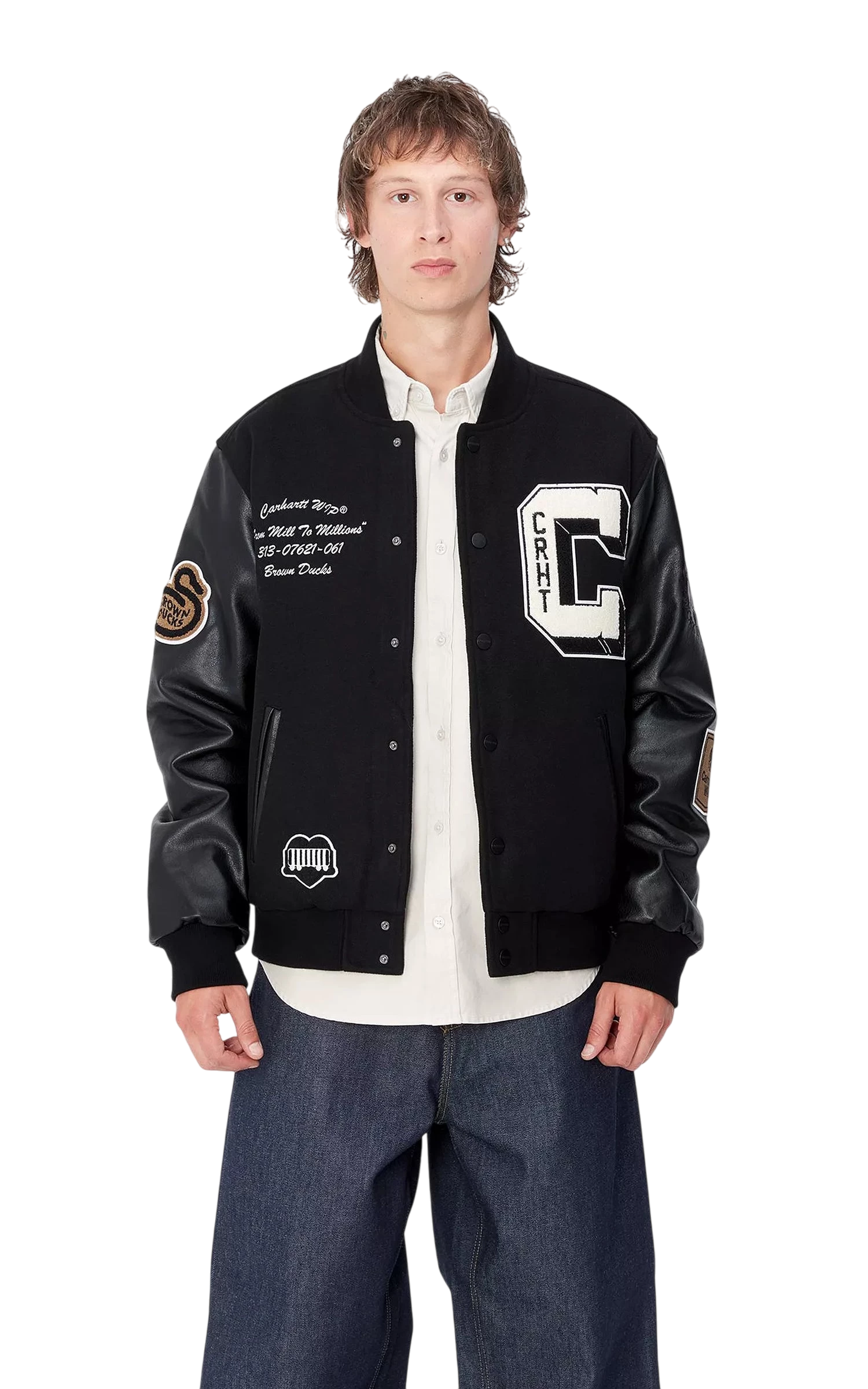 BROWN DUCKS BOMBER BLACK BLACK