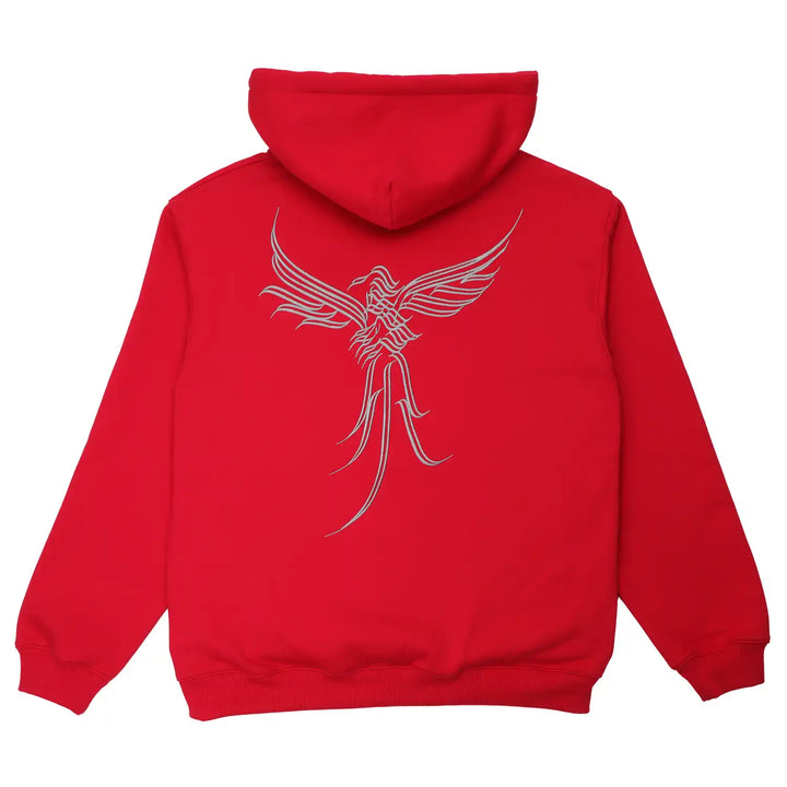 CALIGRAPHY ZIP HOODIE RED