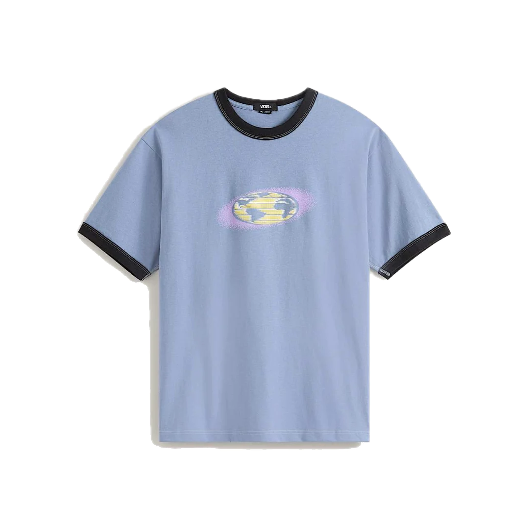 VANS PIXEL GLOBE TEE SLATE FRONT