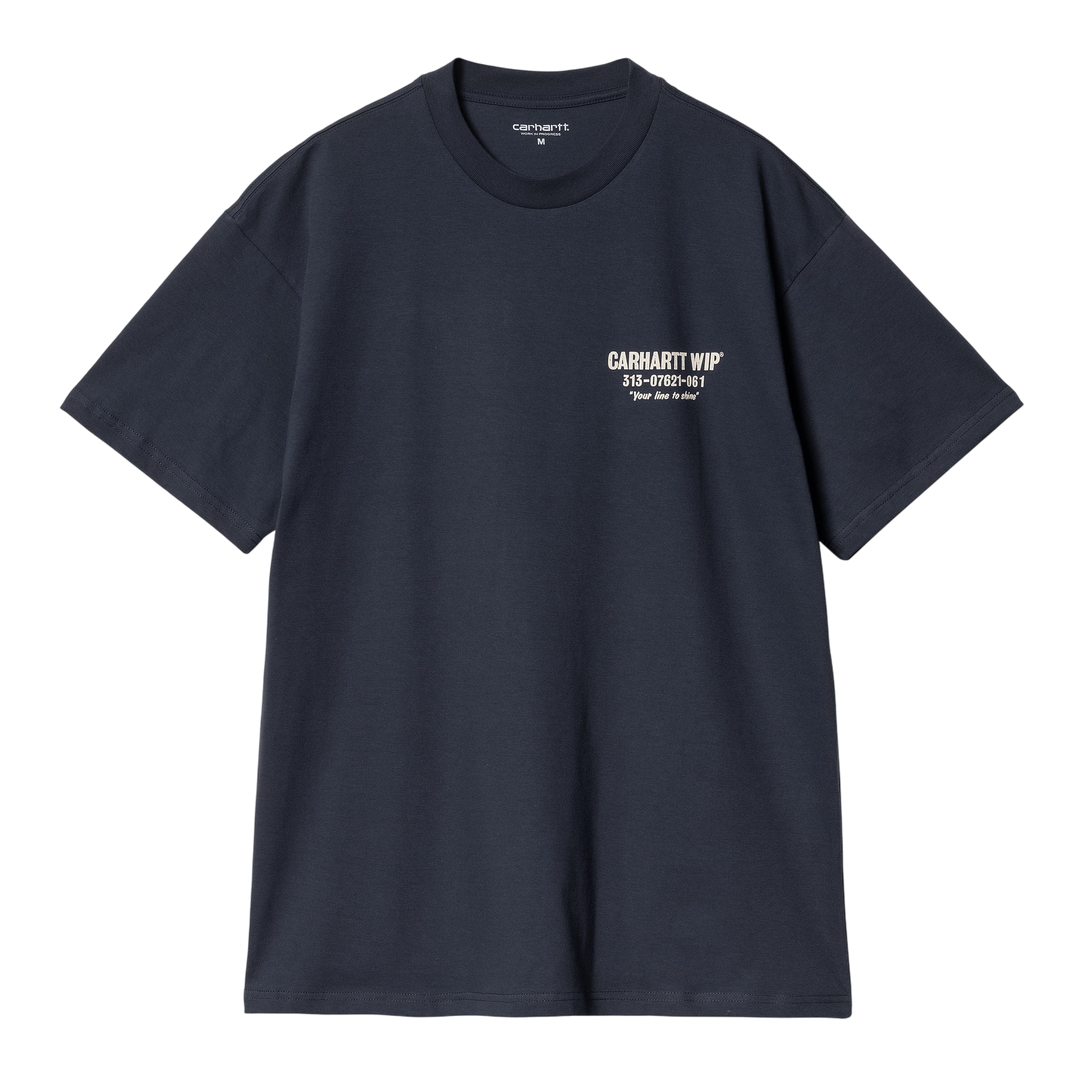 S/S LESS TROUBLES T-SHIRT BLUE