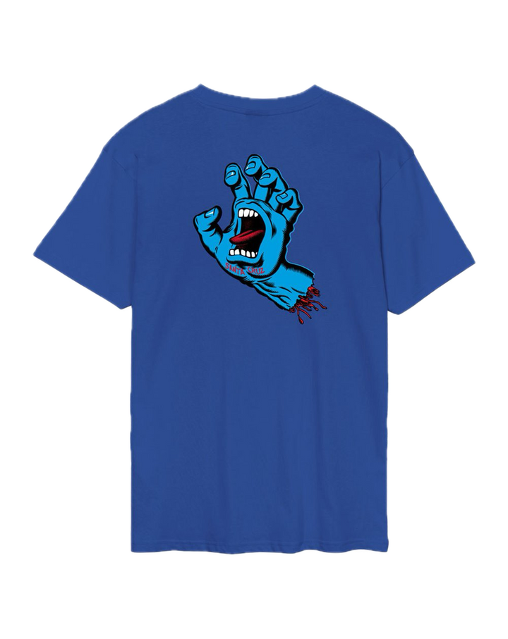 SCREAMING HAND CHEST TEE RICH NAVY