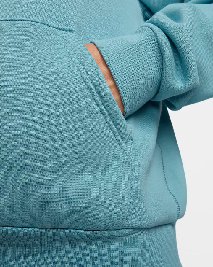 ESSENTIALS FLEECE HOODIE DENIM TURQUOISE