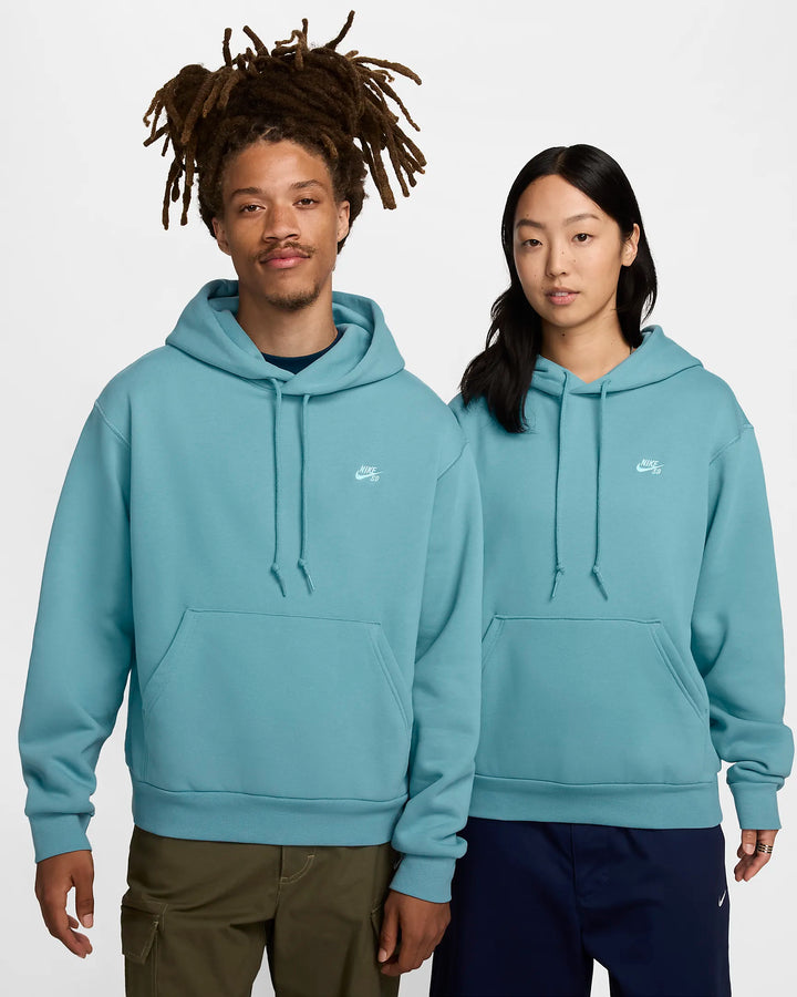 ESSENTIALS FLEECE HOODIE DENIM TURQUOISE