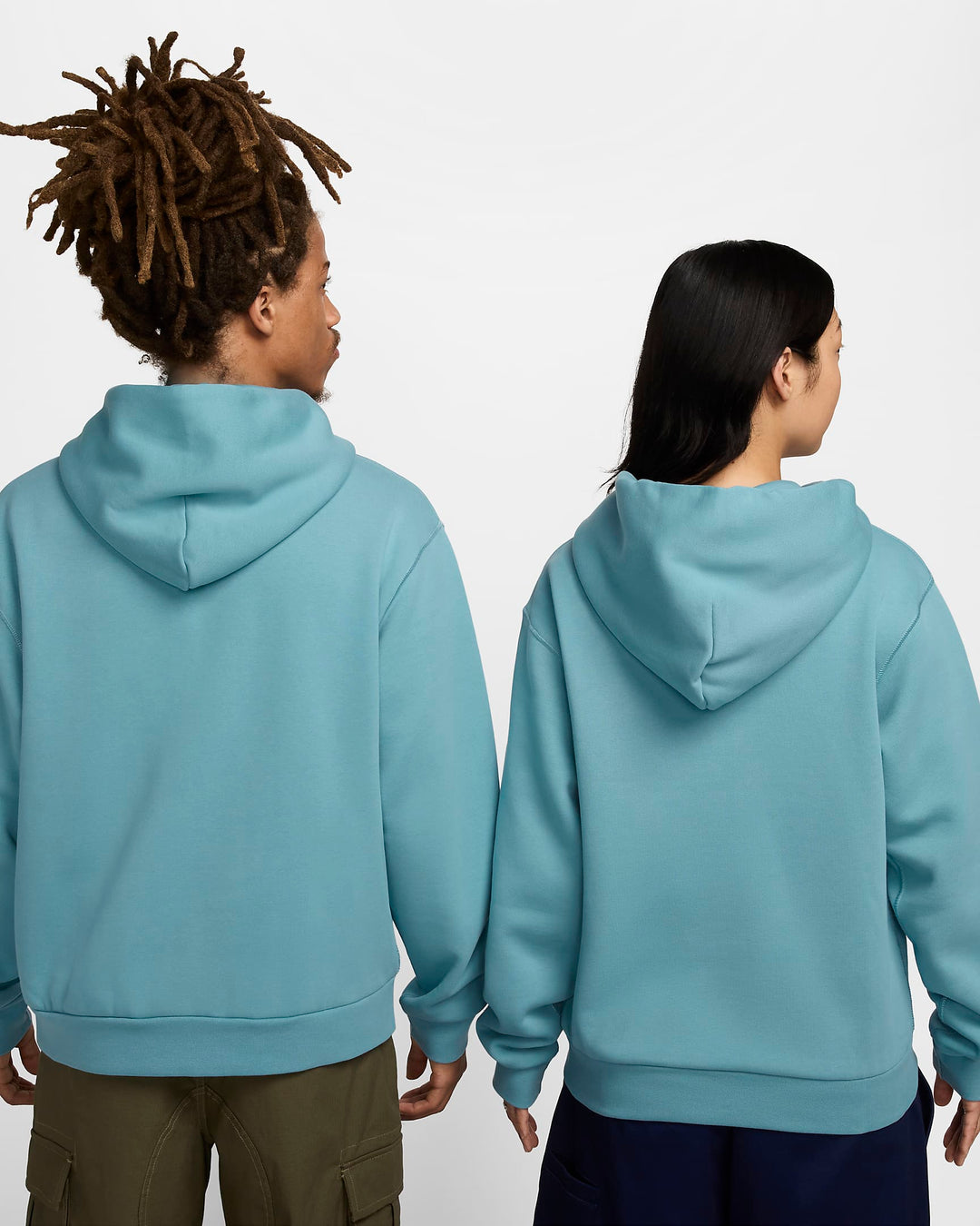 ESSENTIALS FLEECE HOODIE DENIM TURQUOISE