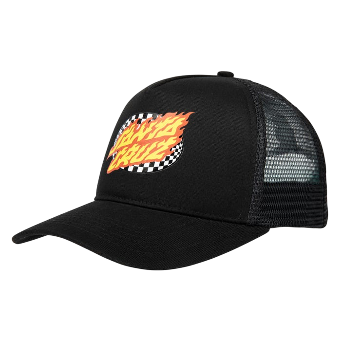 OVAL CHECK FLAME MESHBACK BLACK