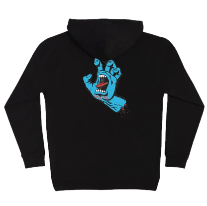 SCREAMING HAND CHEST HOODIE BLACK