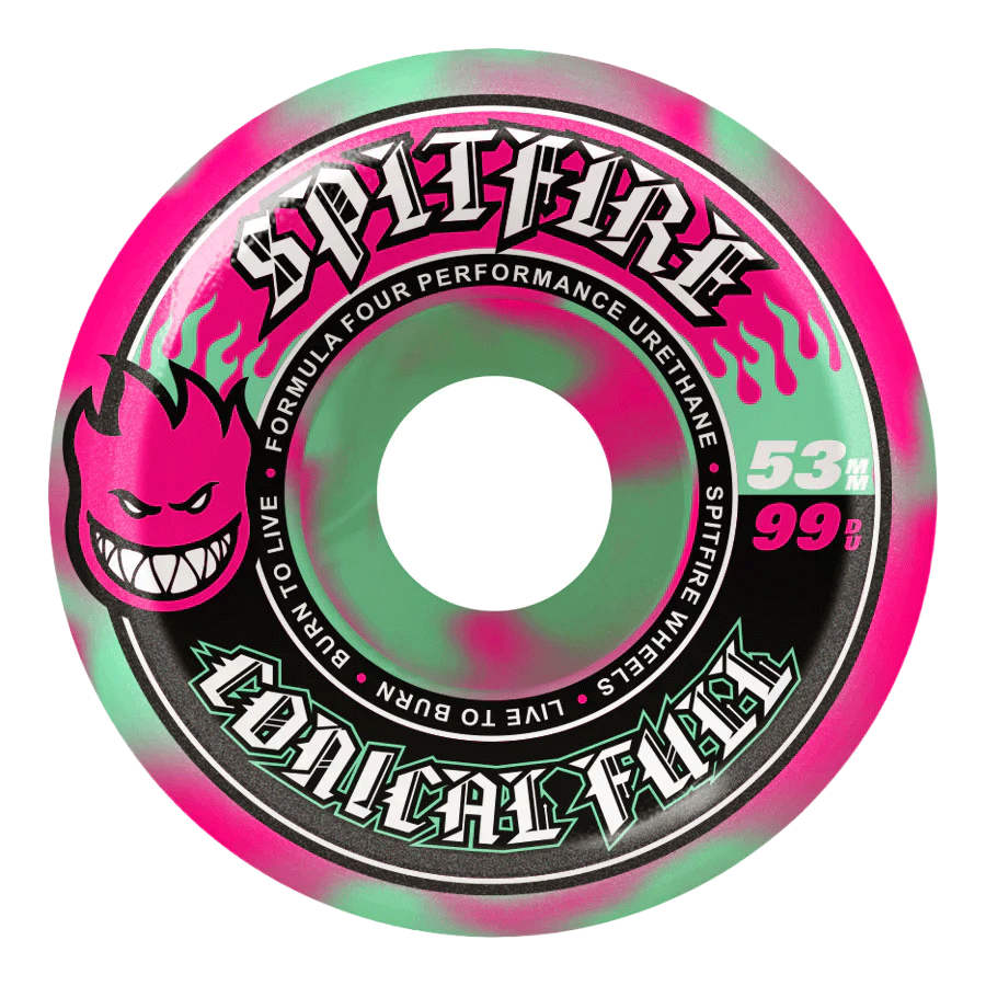 SPITFIRE CONICAL FULL SWIRL 53MM 99D SKATE WHEELS
