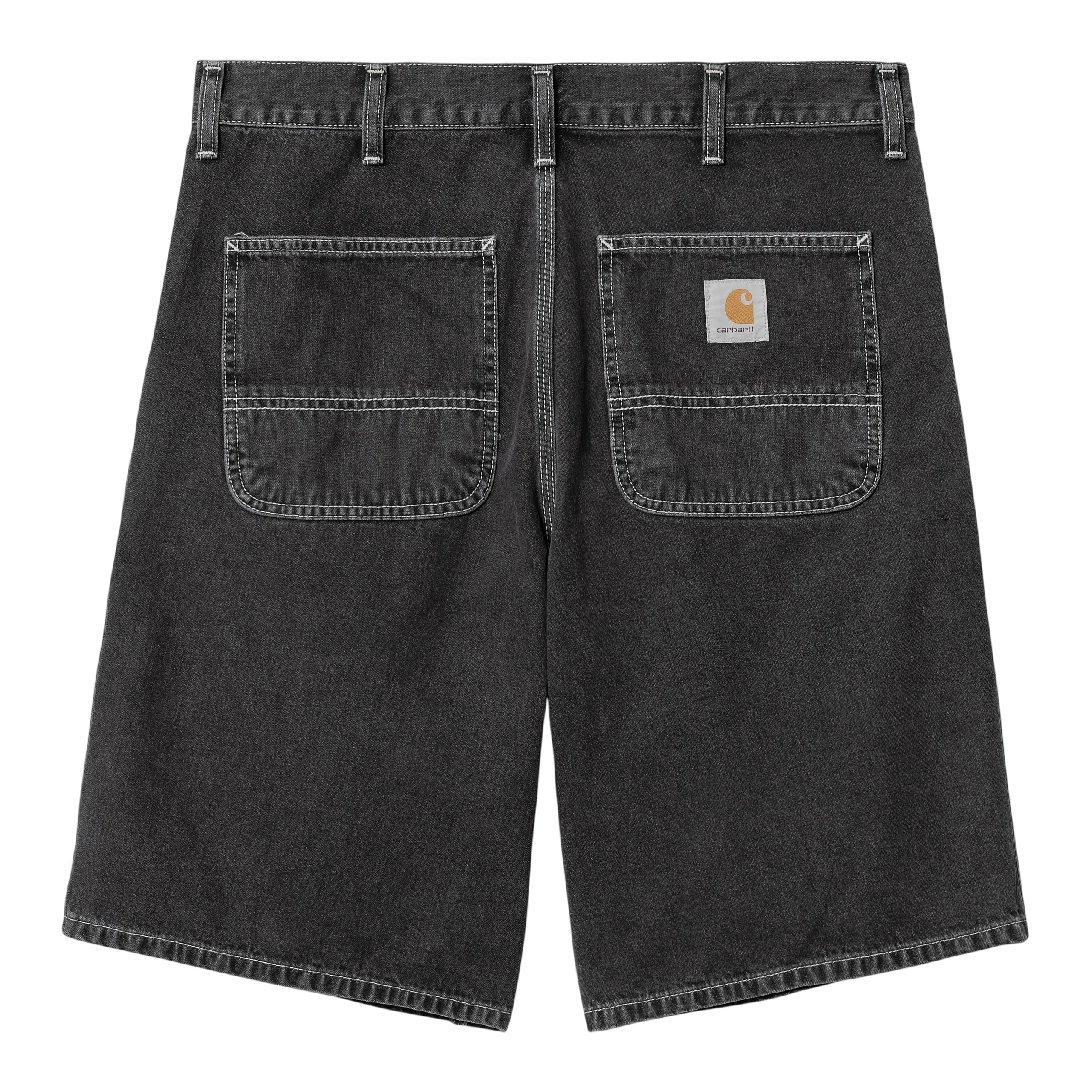 SIMPLE SHORT COTTON BLACK HEAVY STONE WASHED