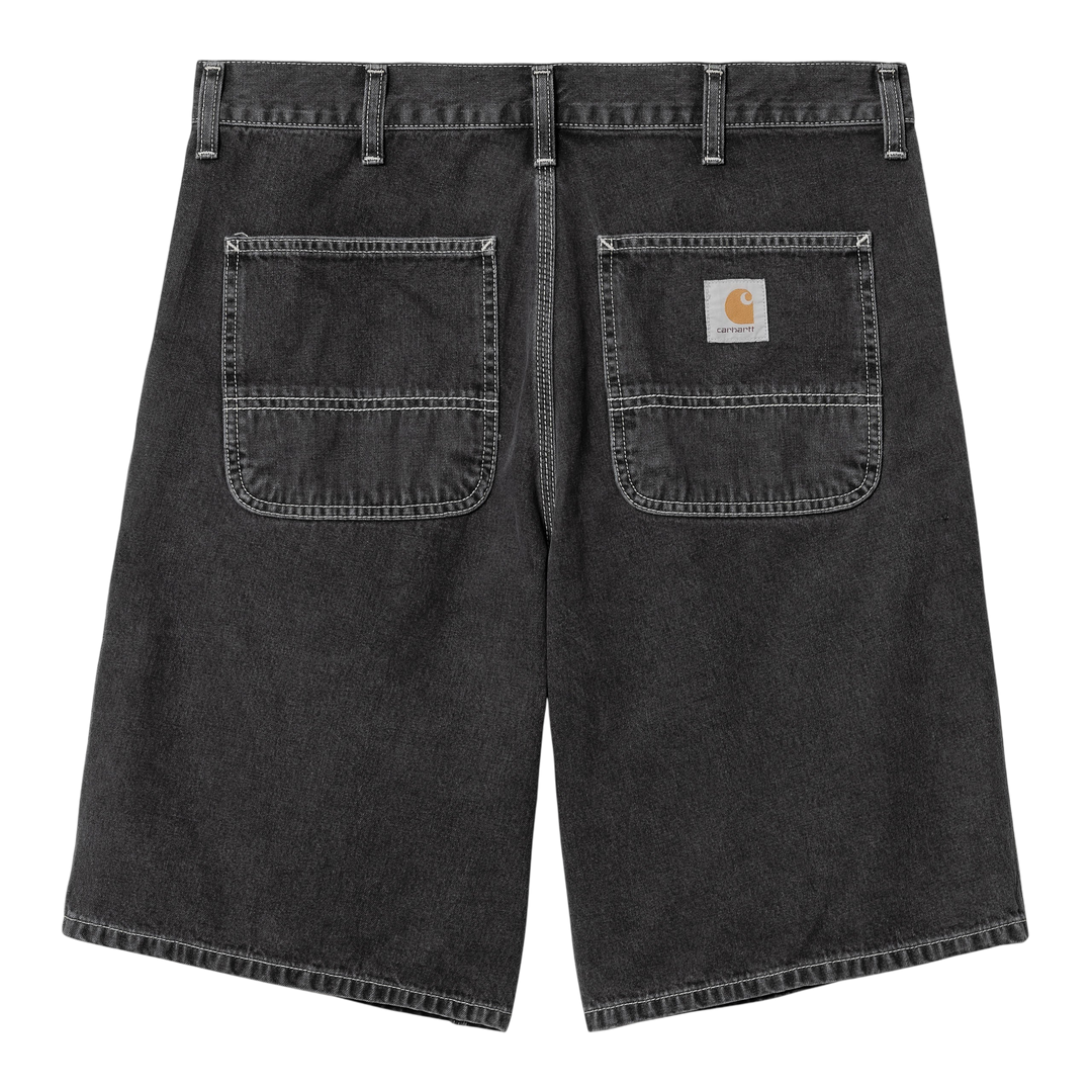 SIMPLE SHORT COTTON BLACK HEAVY STONE WASHED