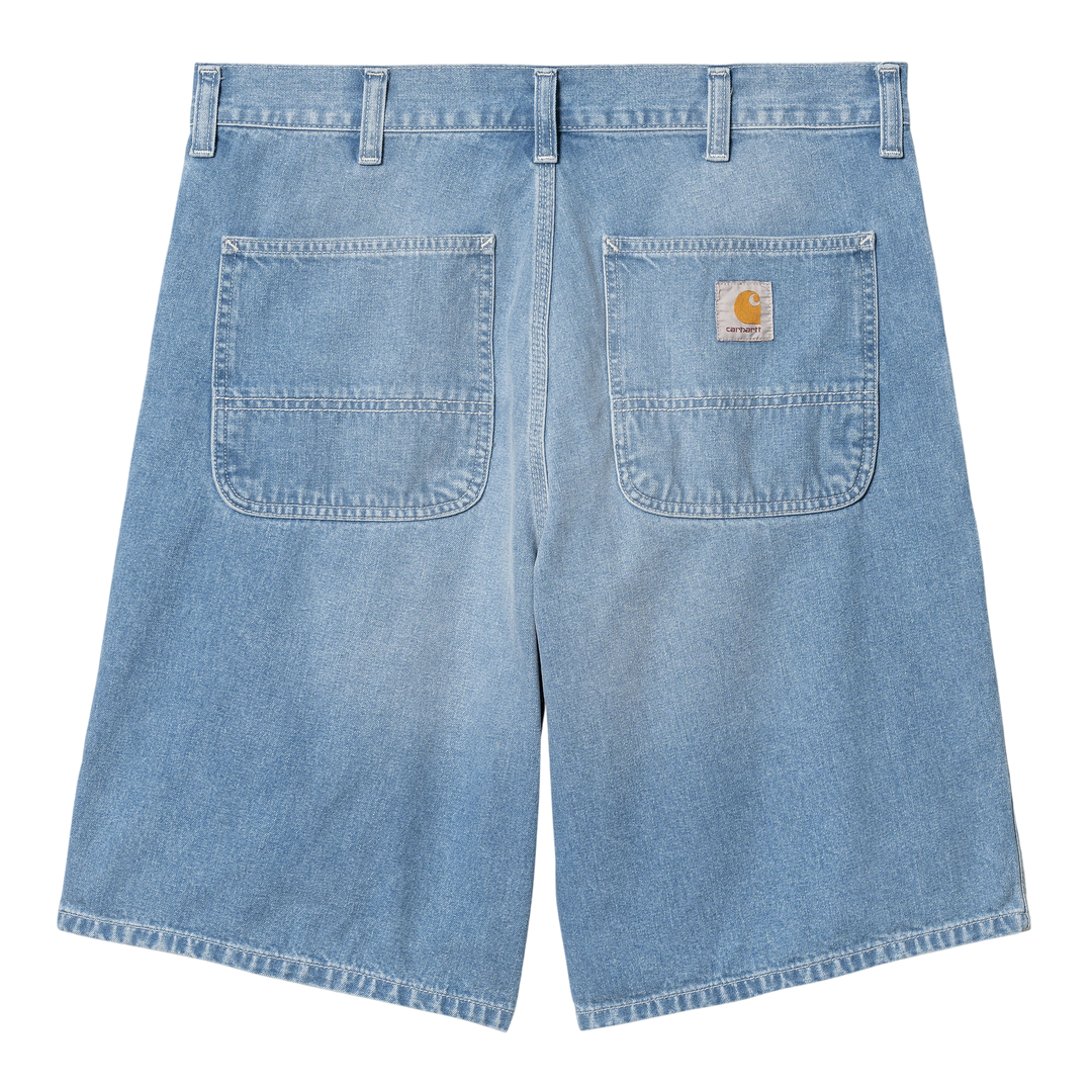 SIMPLE SHORT COTTON LIGHT BLUE WASHED