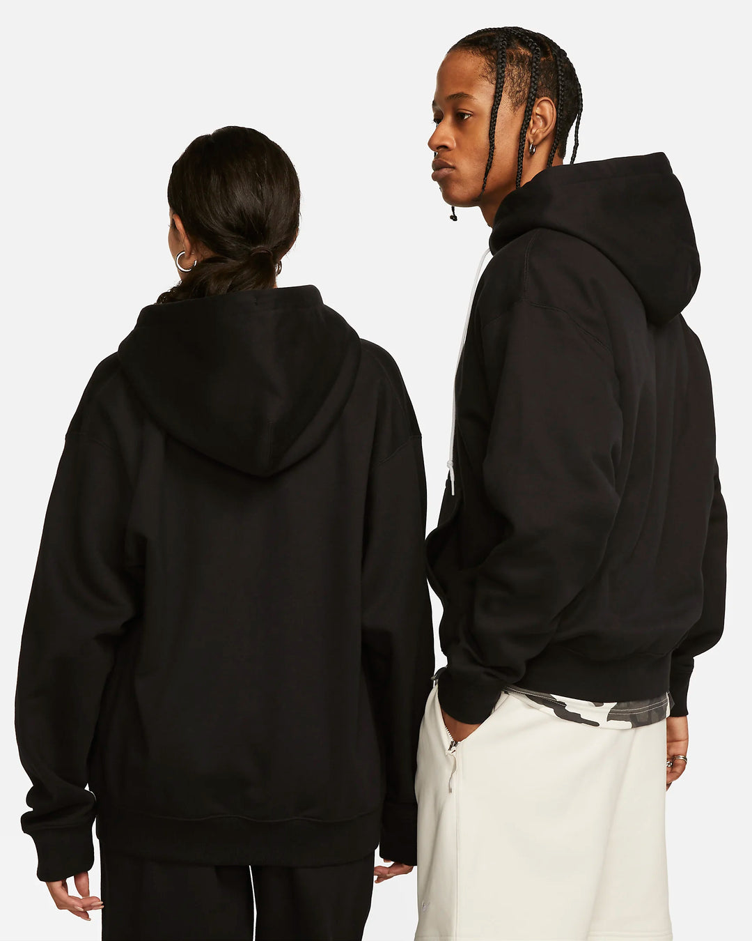 SOLO SWOOSH FULL ZIP HOODIE BLACK