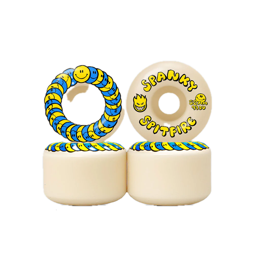 Roues De Skateboard Spitfire F4 99A Classic Spanky Happy - 54 Mm - Couleur Naturelle - Neufes