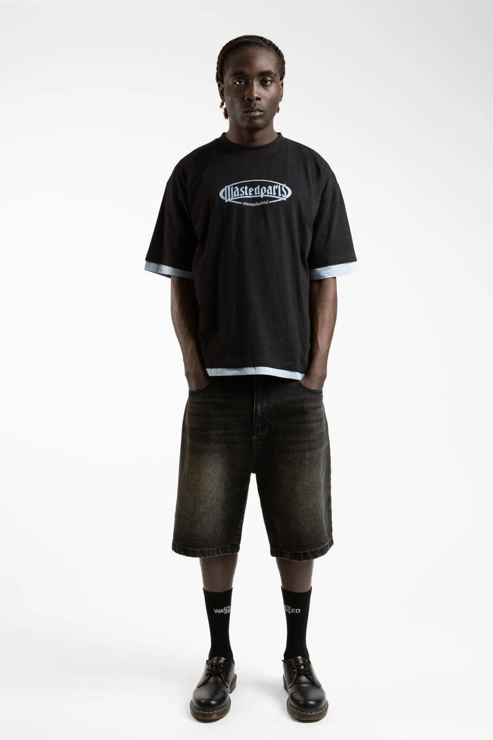 YARD T-NINE TEE BLACK BLUE