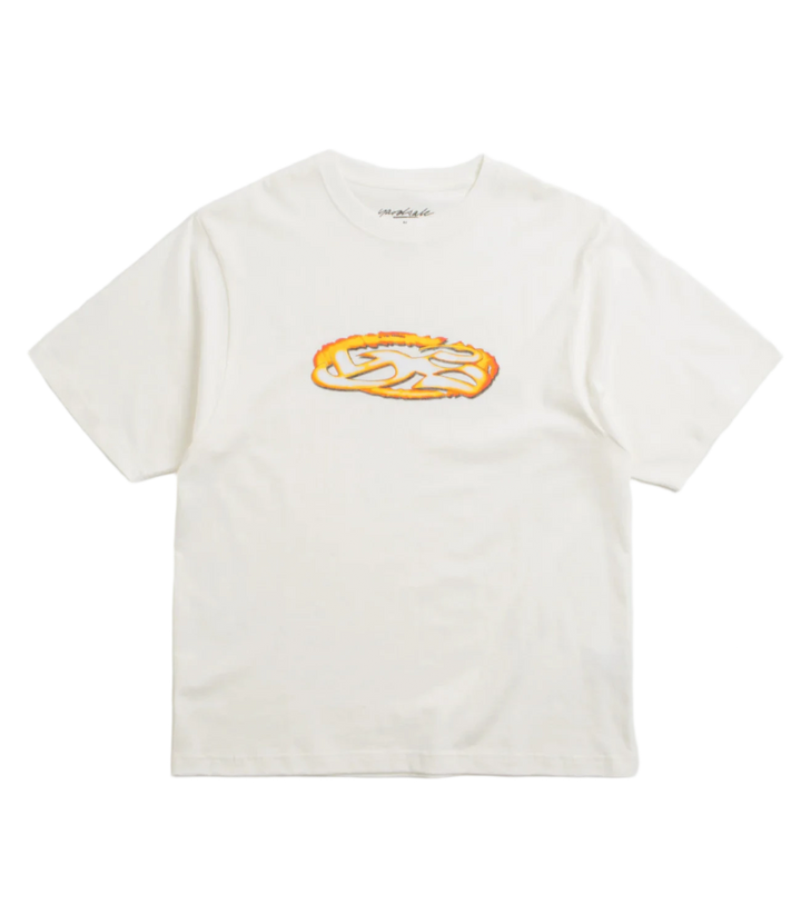 YARDSALE FIRE TEE WHITE