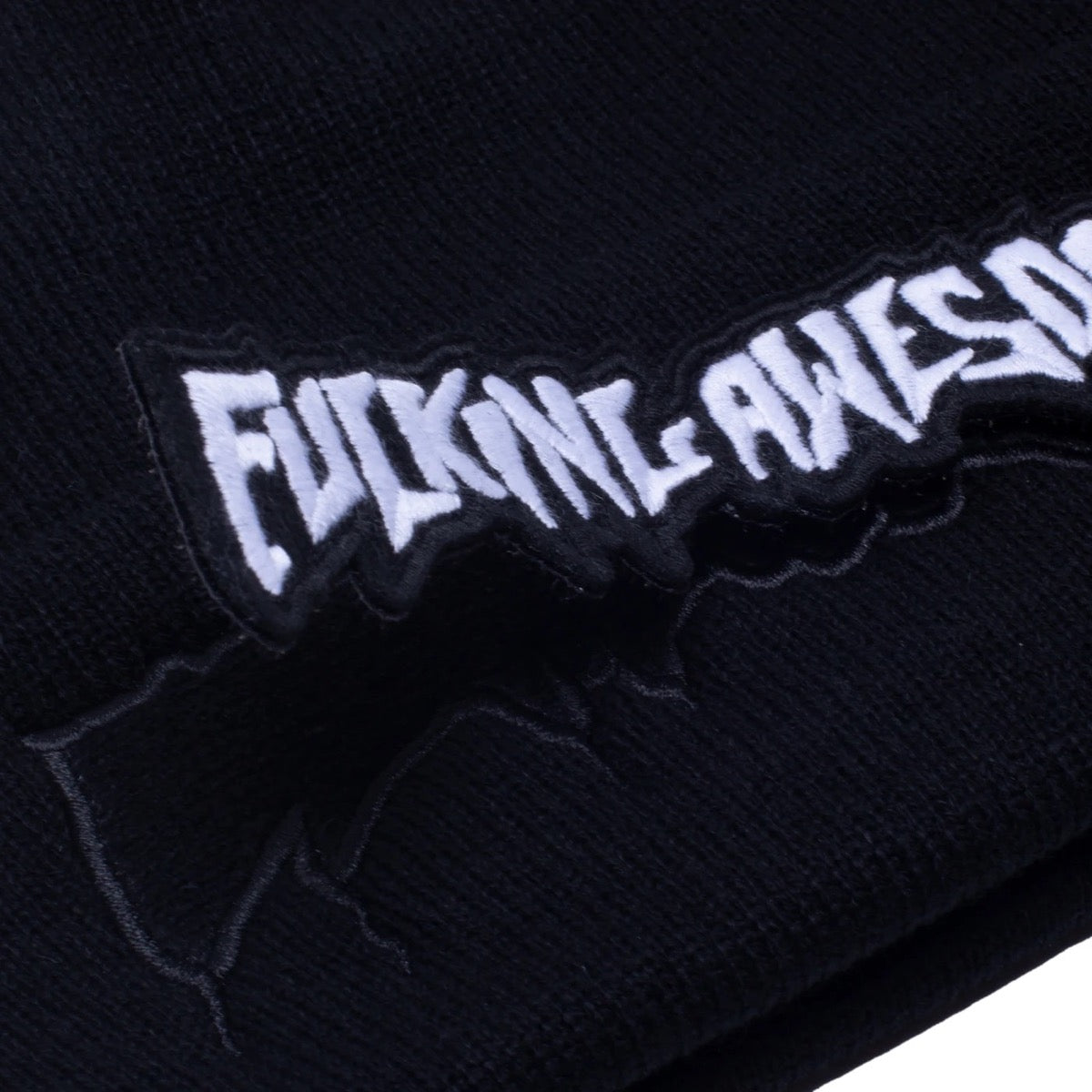 VELCRO STAMP CUFF BEANIE BLACK
