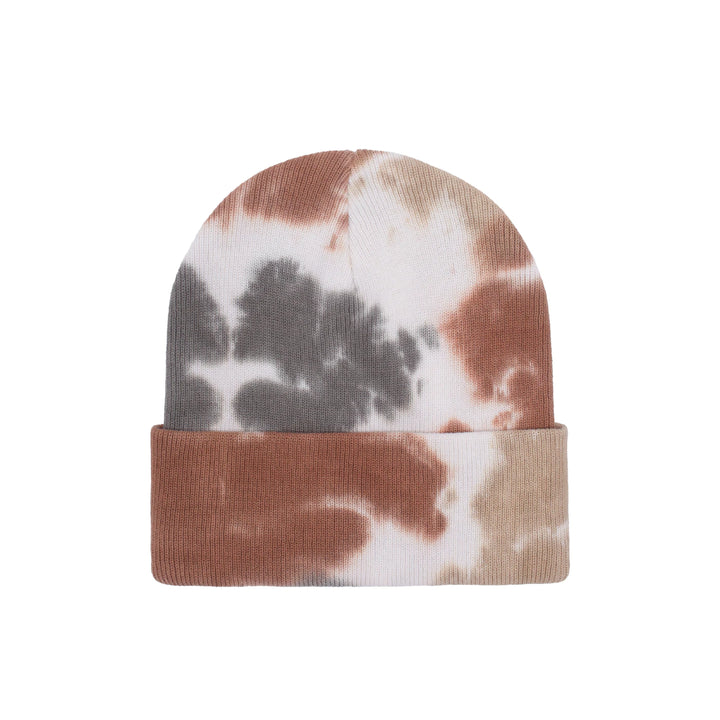 STRETCH TIE DYE CUFF BEANIE BROWN