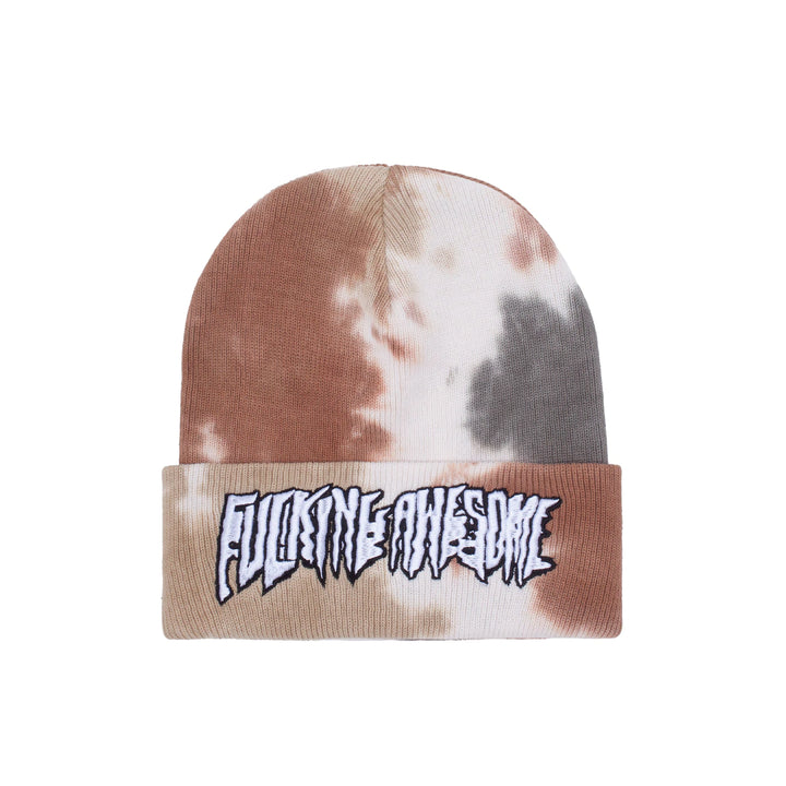 STRETCH TIE DYE CUFF BEANIE BROWN