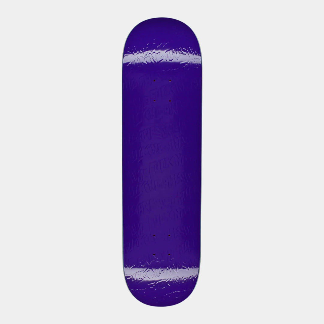 STAMP EMBOSSED PURPLE DECK