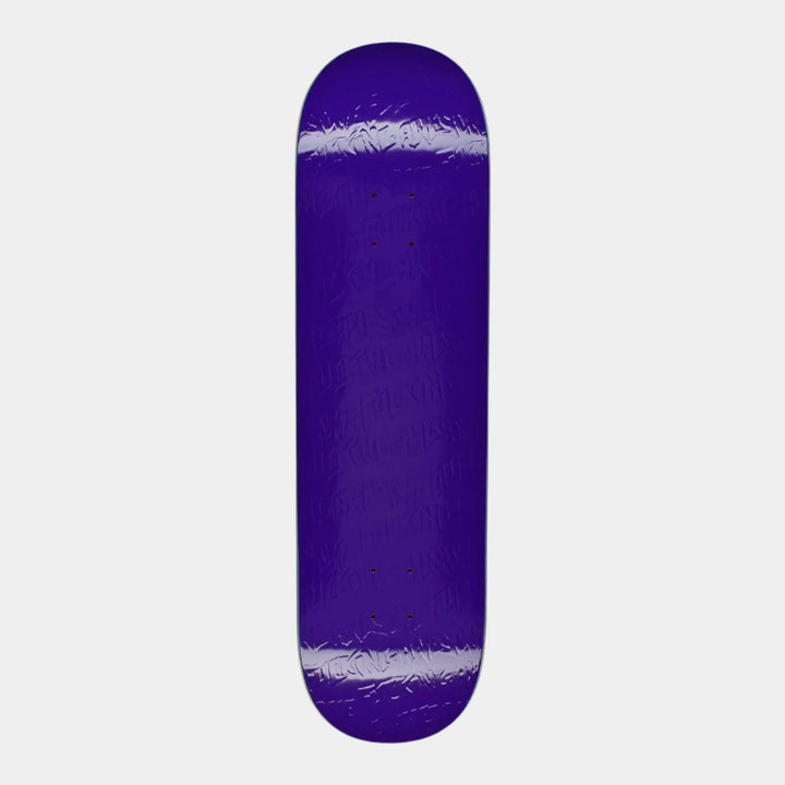 STAMP EMBOSSED PURPLE DECK