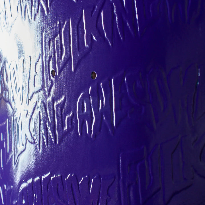 STAMP EMBOSSED PURPLE DECK
