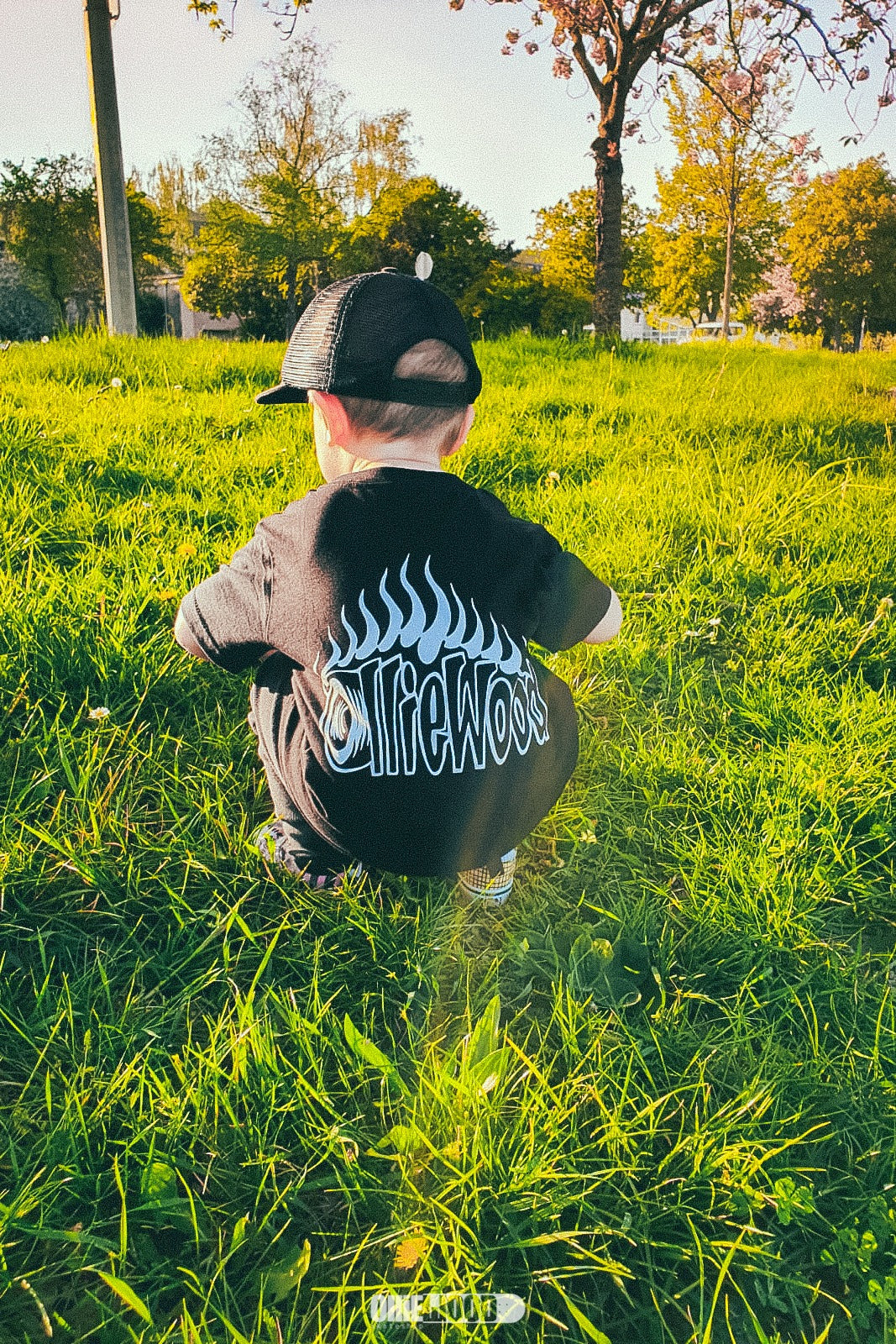 OG FLAMES KIDS TEE BLACK