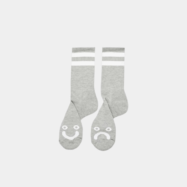 HAPPY SAD SOCKS HEATHER GREY