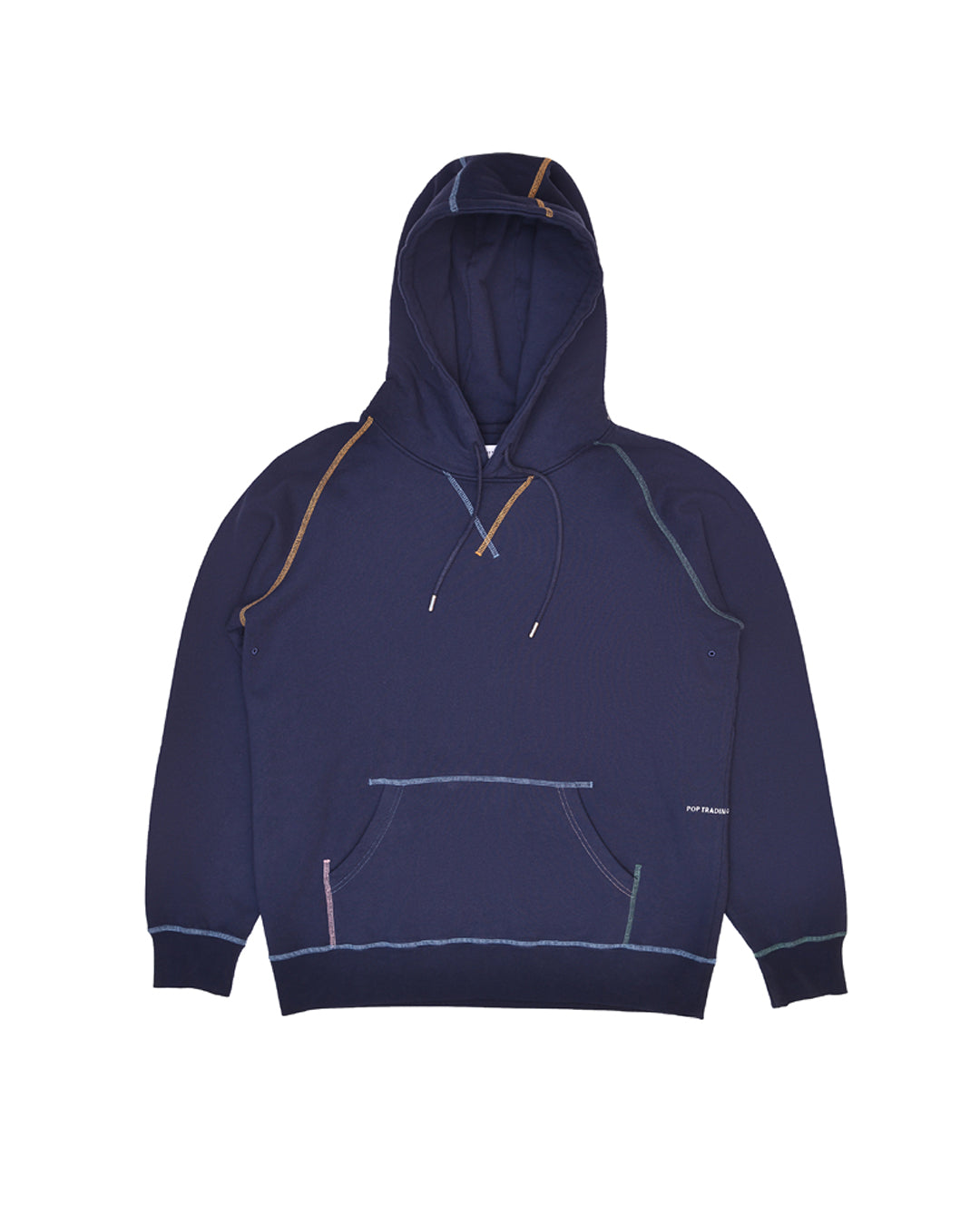 LOGO EMBROIDERED HOODIE NAVY
