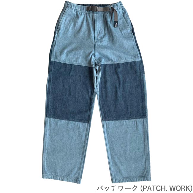 DENIM WIDE PANT PATCHWORK